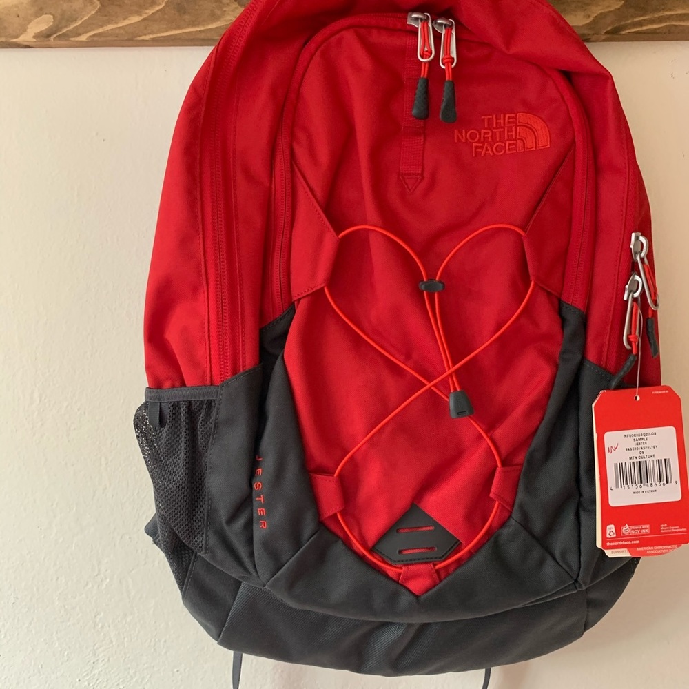 Brand new red northface jester backpack